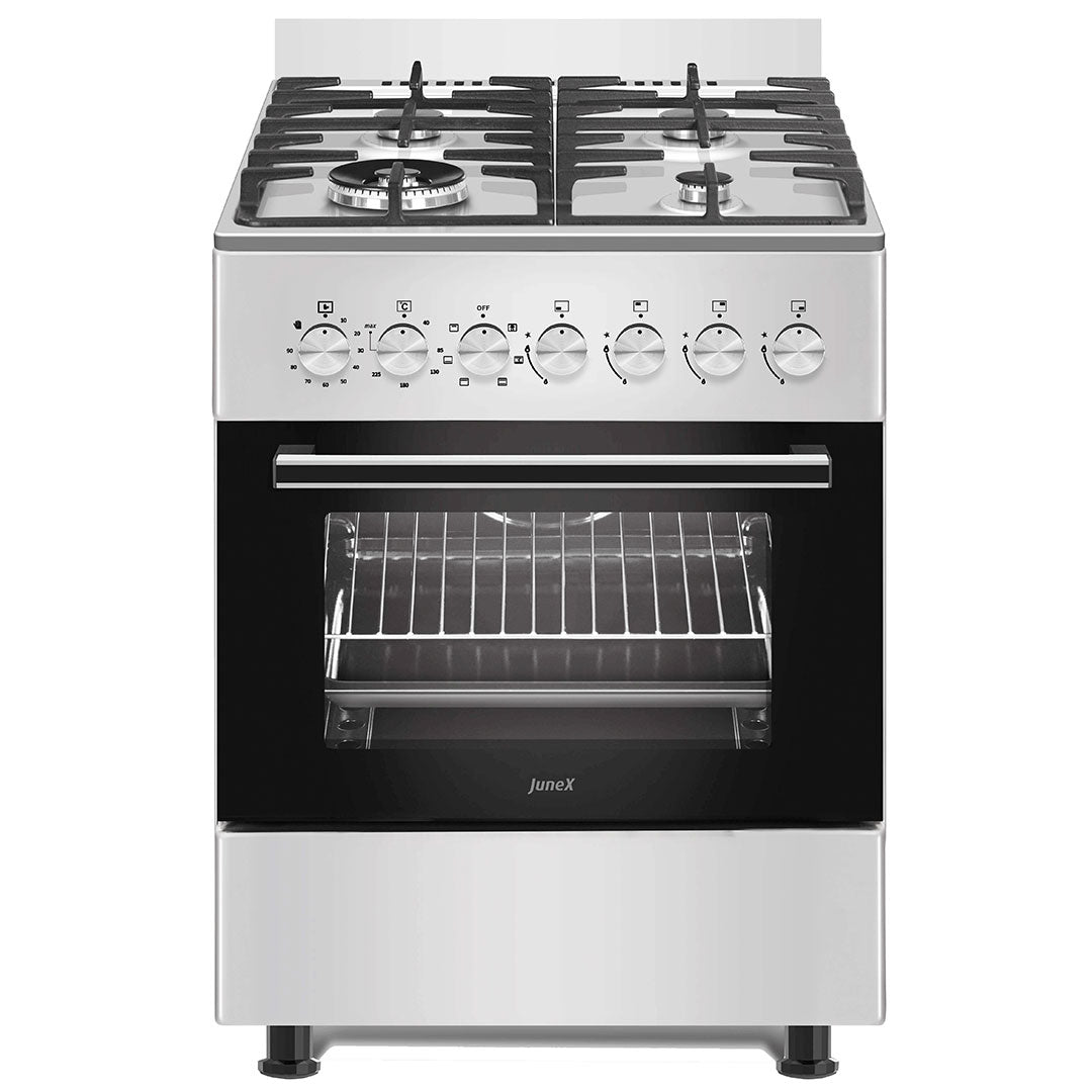 JUNEX FOGAO 60X60CM 4GAS (1WOK) BUT FORNO ELETRICO ESTU IX A RL778XEB