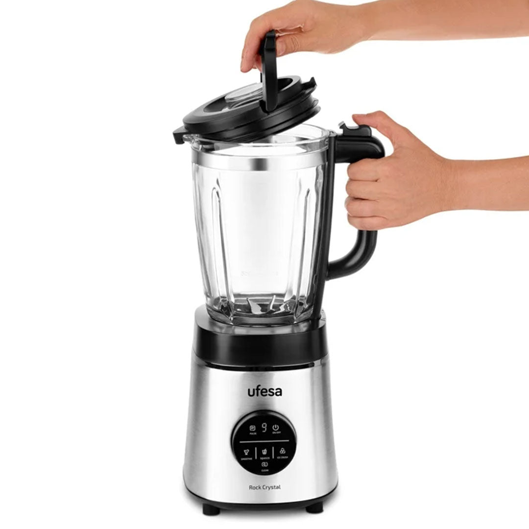 UFESA LIQUIDIFICADORA 1.75L 1800W JARRO VIDRO INOX ROCKCRYSTAL