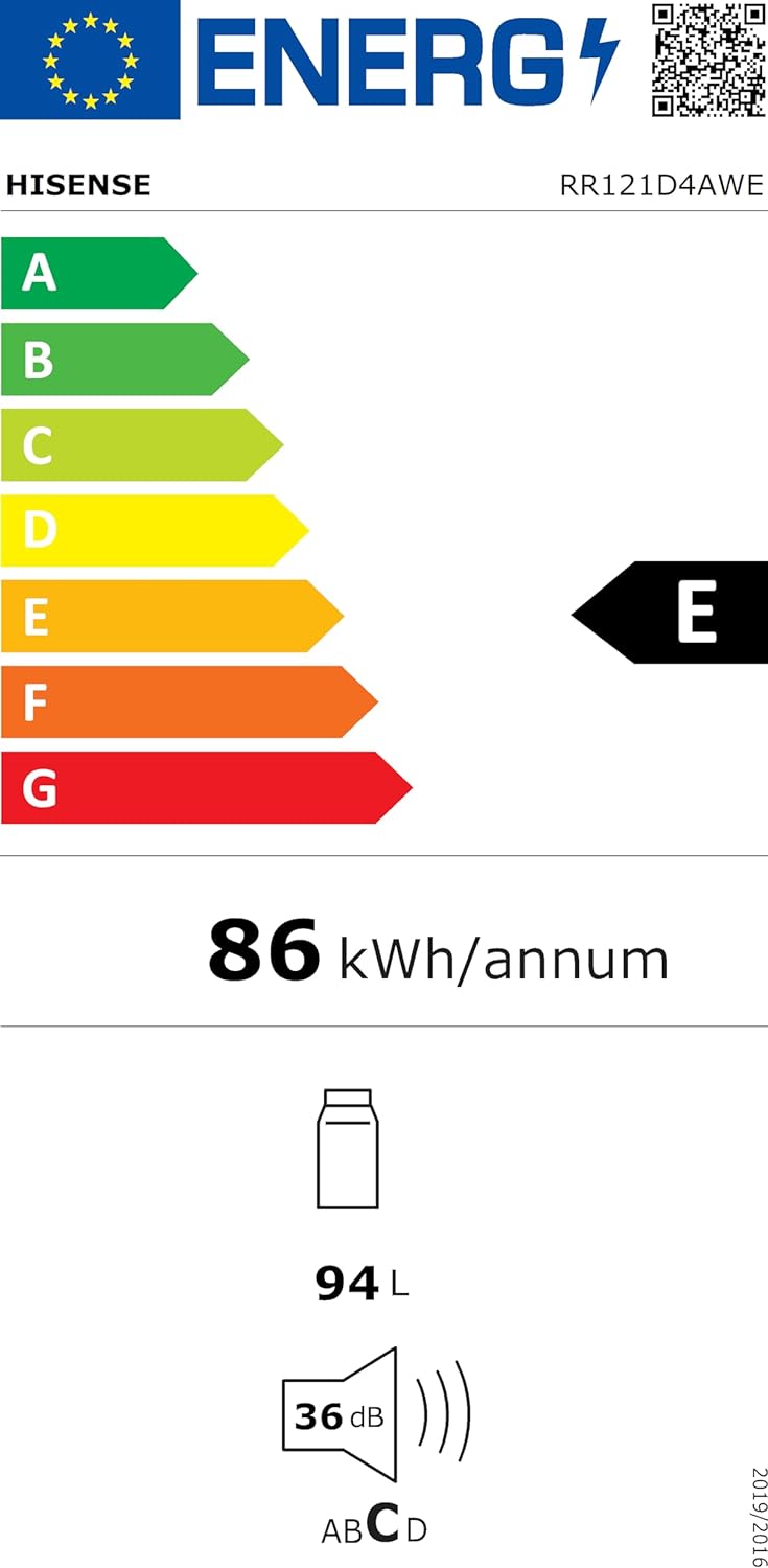 HISENSE FRIGORIFICO 1PT 85CM C/CONG. BRANCO (E) RR121D4AWE