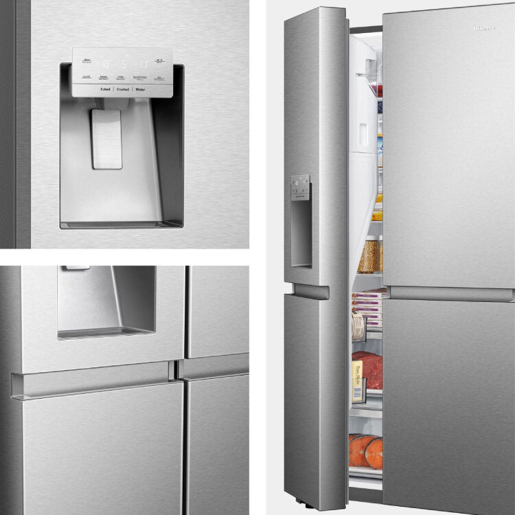 Hisense SIDE BY SIDE 1795X910X730MT 632LT NF DAG LK INOX (c)