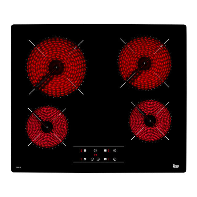 TEKA PLACA 60CMS VITRO 4ZONAS COMANDOS FRONTAIS TB6415