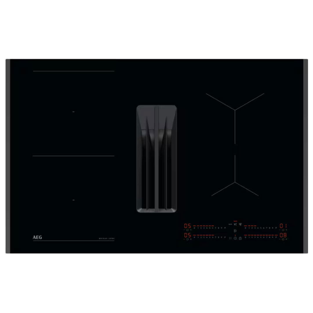 AEG PLACA INDUÇAO 80CM C/ EXAUTOR INTEGRADO TH84CB03FB