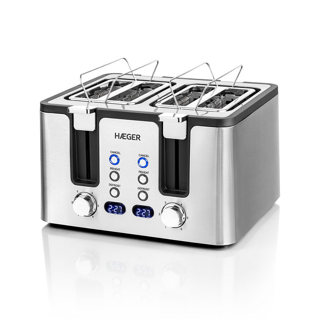 HAEGER TORRADEIRA 1700W 4 ABERTURAS LARGAS INOX TO17D015A