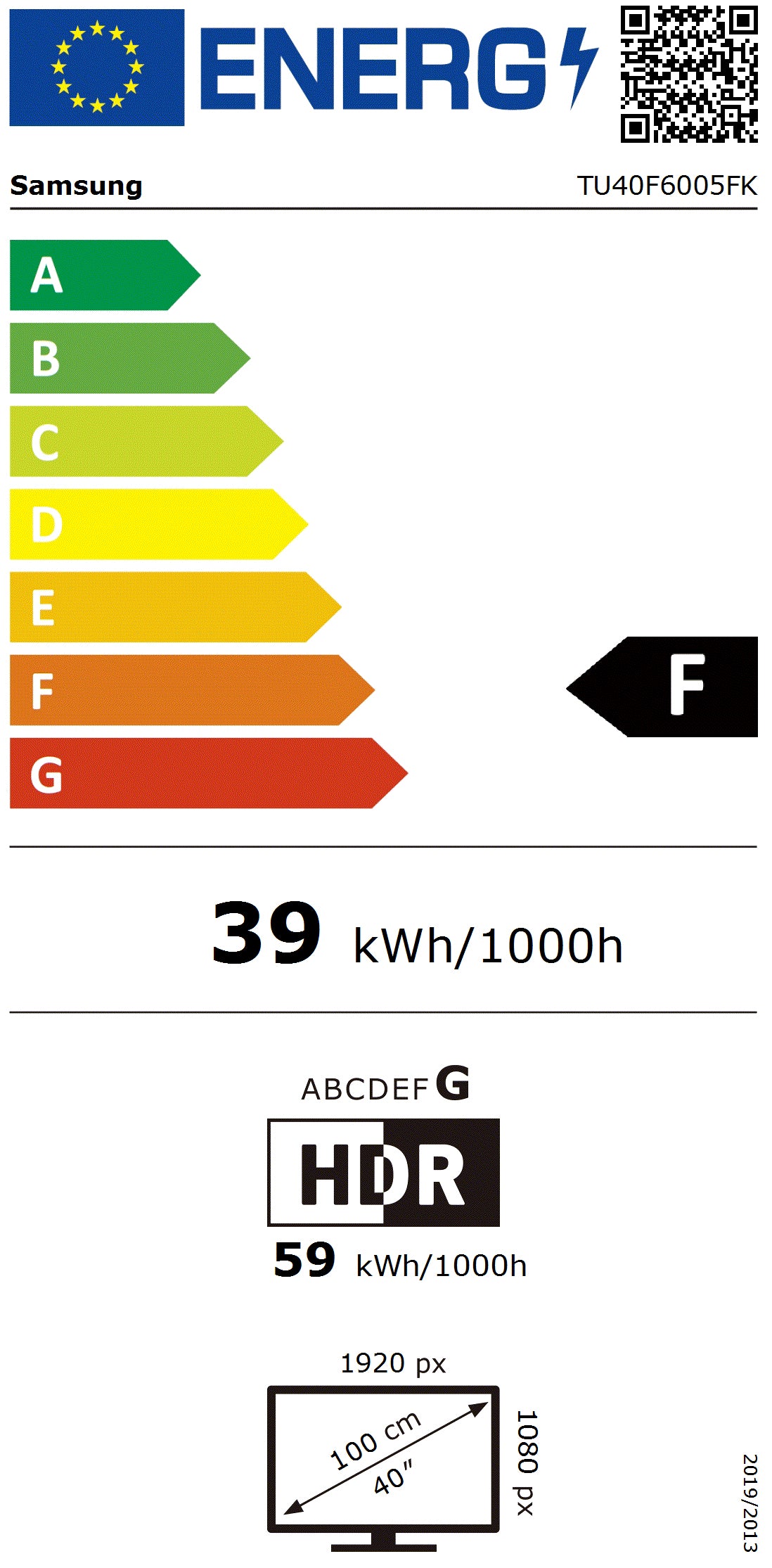 Samsung LED TV 40" FHD Smart TV (f)