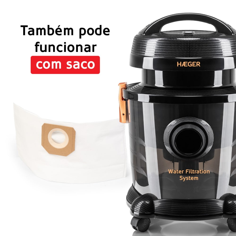 Aspirador HAEGER AQUACLEAN VC-12W.044A C/ Saco