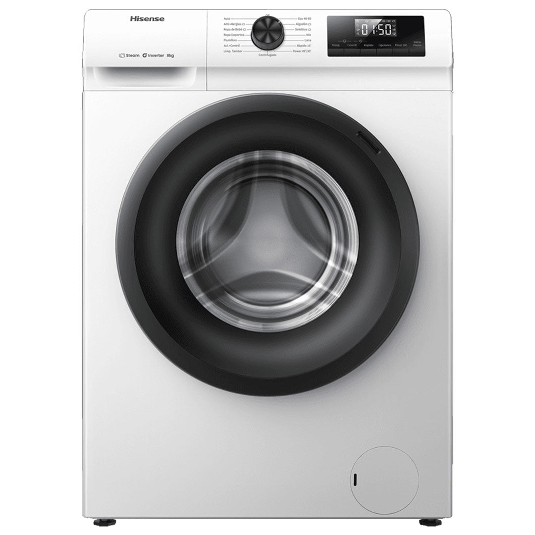 HISENSE MAQUINA ROUPA 8KG INVERTER 1400RT (A) WF1Q8041BW