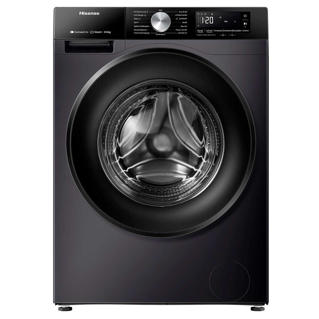 HISENSE MAQUINA ROUPA 10.5KG 1400RT PRETA(A) WF3S1043BB3