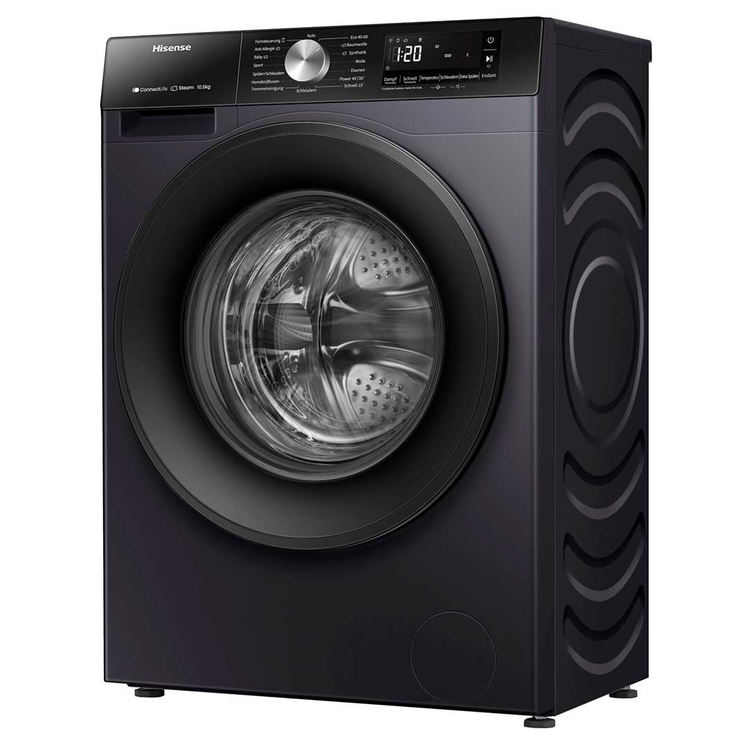 HISENSE MAQUINA ROUPA 10.5KG 1400RT PRETA(A) WF3S1043BB3