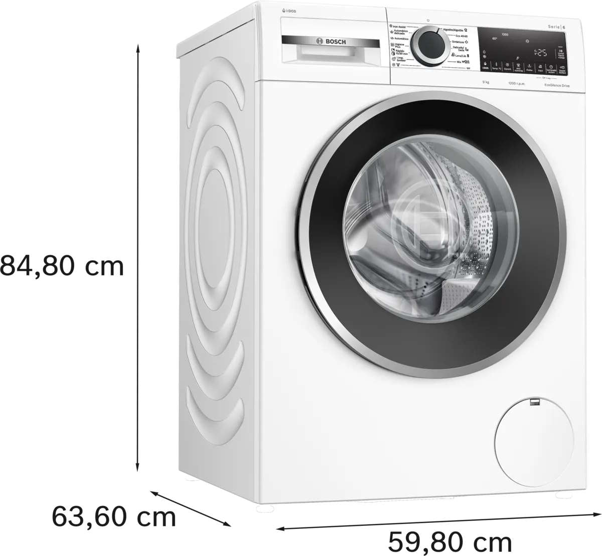 Máquina de Lavar Roupa BOSCH i-Dos WGG242F0ES (9 kg - 1200 rpm - A) Serie 6