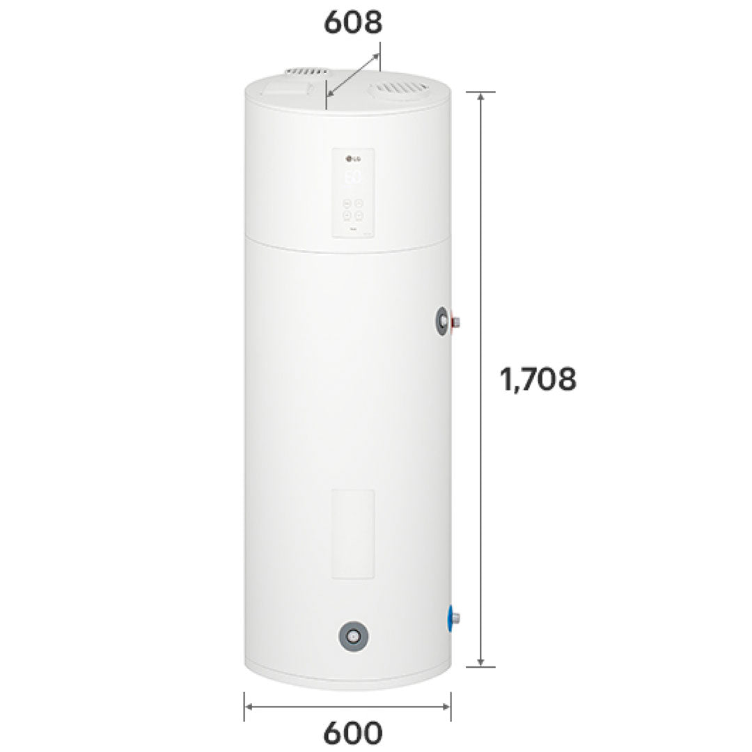 LG BOMBA CALOR 200LT CONSTANT SPEED ROTARY 600x1708x608MM WH20ESF0