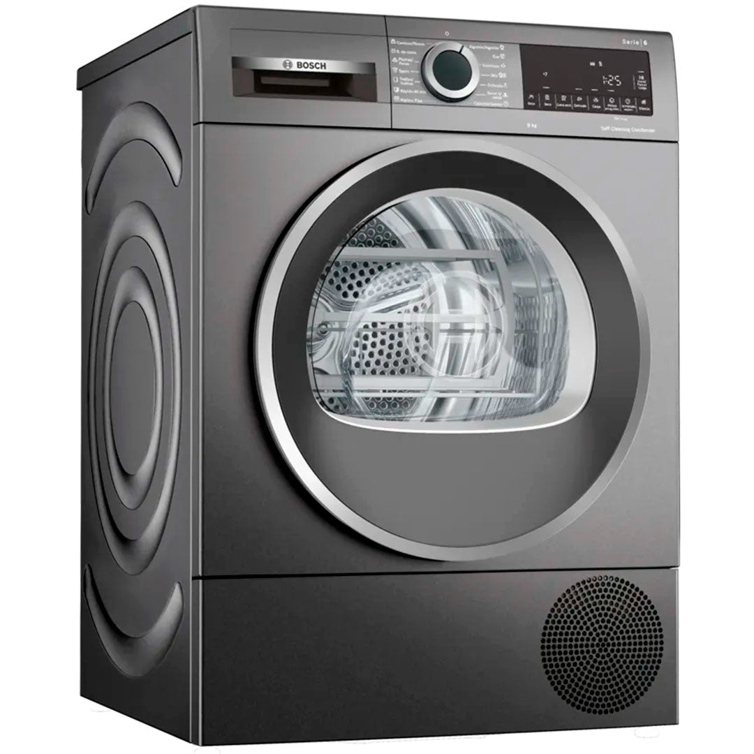 BOSCH SECADOR ROUPA 9KG BOMBA CALOR CINZA (C) WQG245DRES