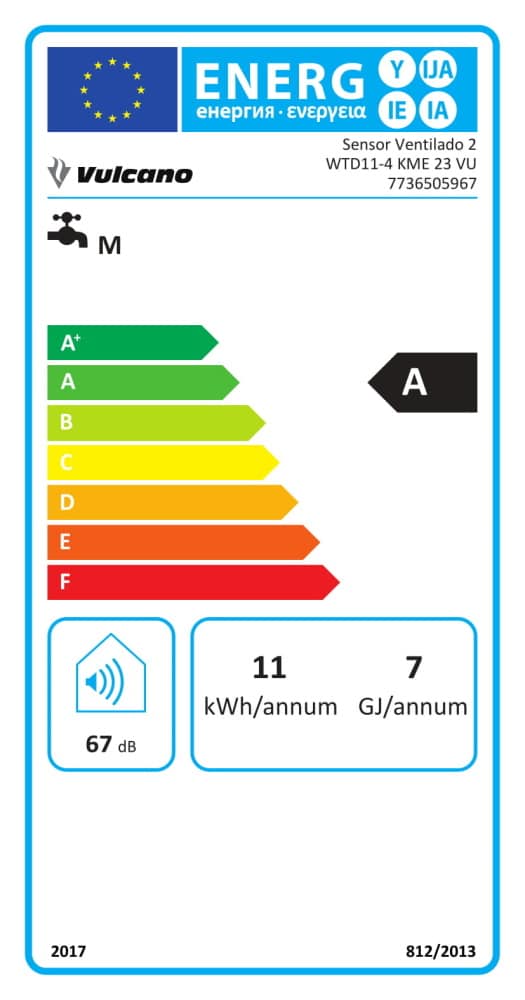 Esquentador Vulcano WTD 11-4 KME 23 (11L - Ventilado - Gás Natural)