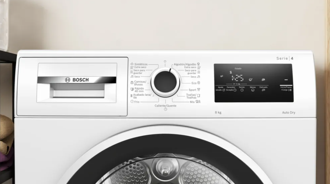 BOSCH SECADOR ROUPA 8KG BOMBA CALOR (D) WTR85V00ES