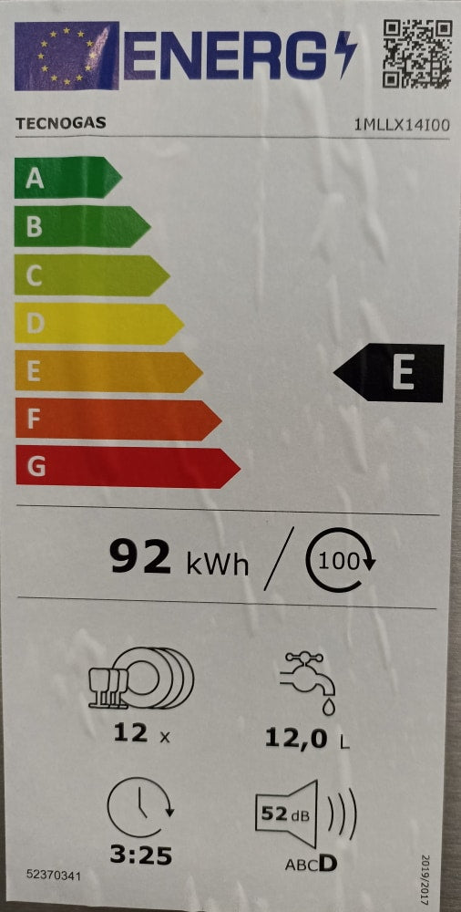 Máquina de Lavar Loiça Tecnogas X14I (12 Conjuntos - E)