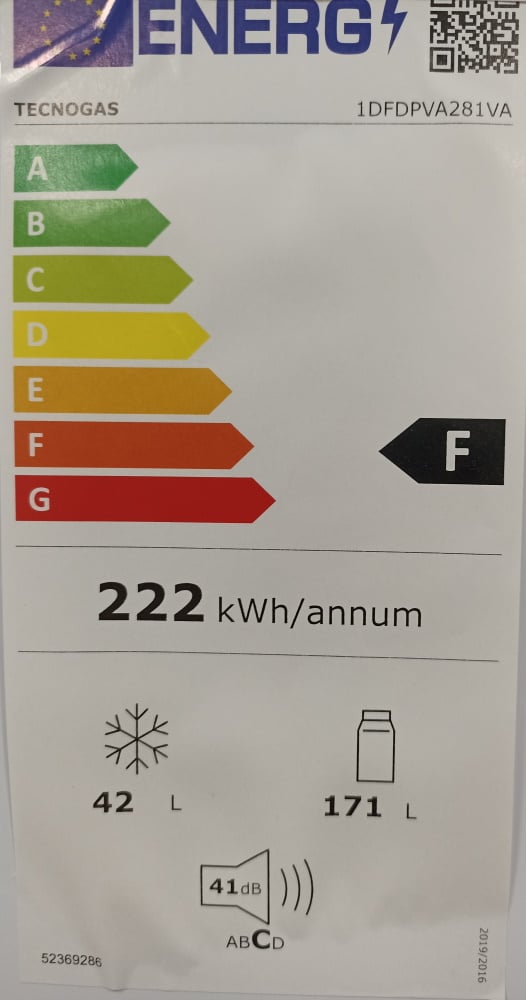 Frigorífico Tecnogas FDP 281 VA+