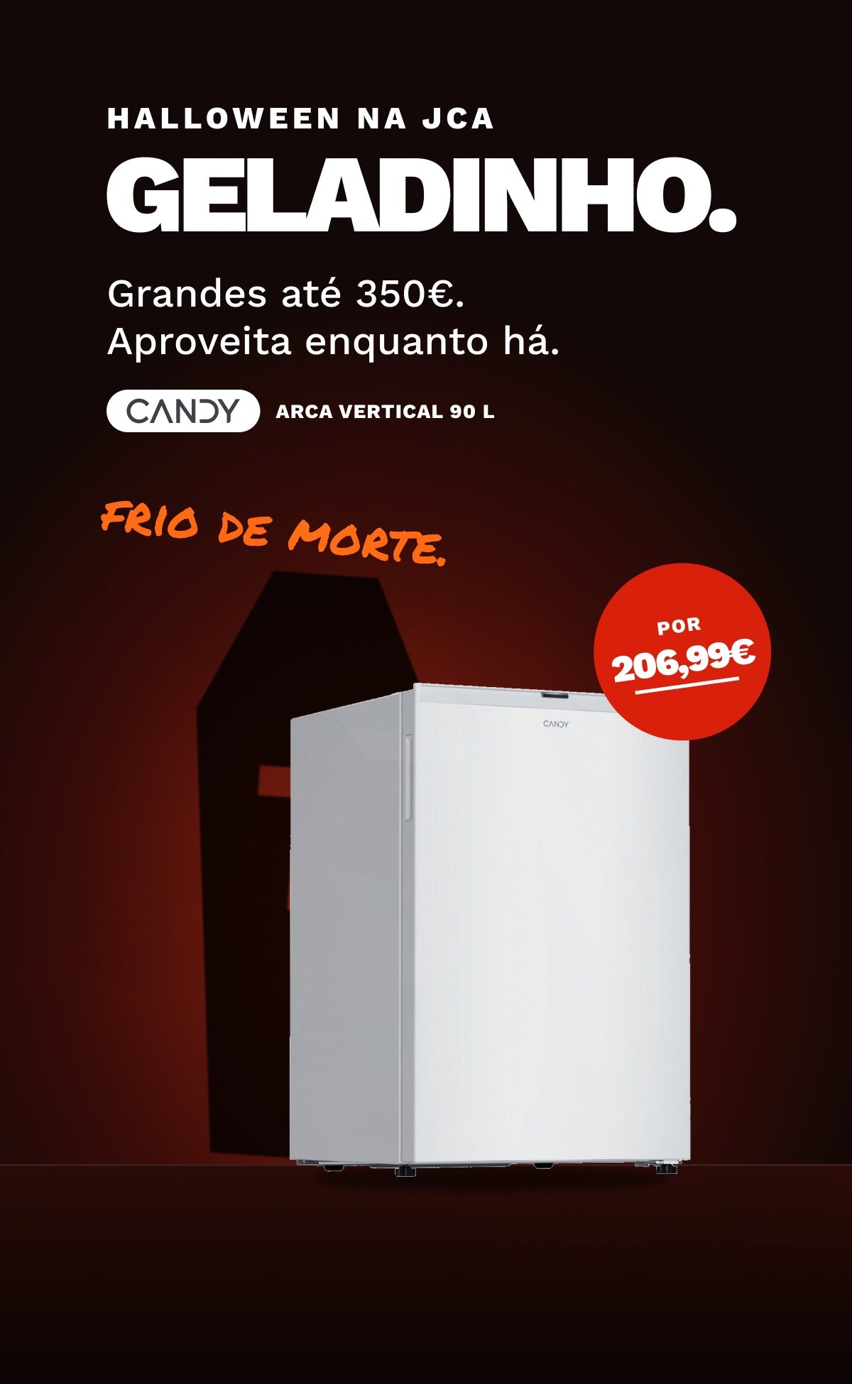 GELADINHO. Arca vertical Candy 90 L por 206,99€