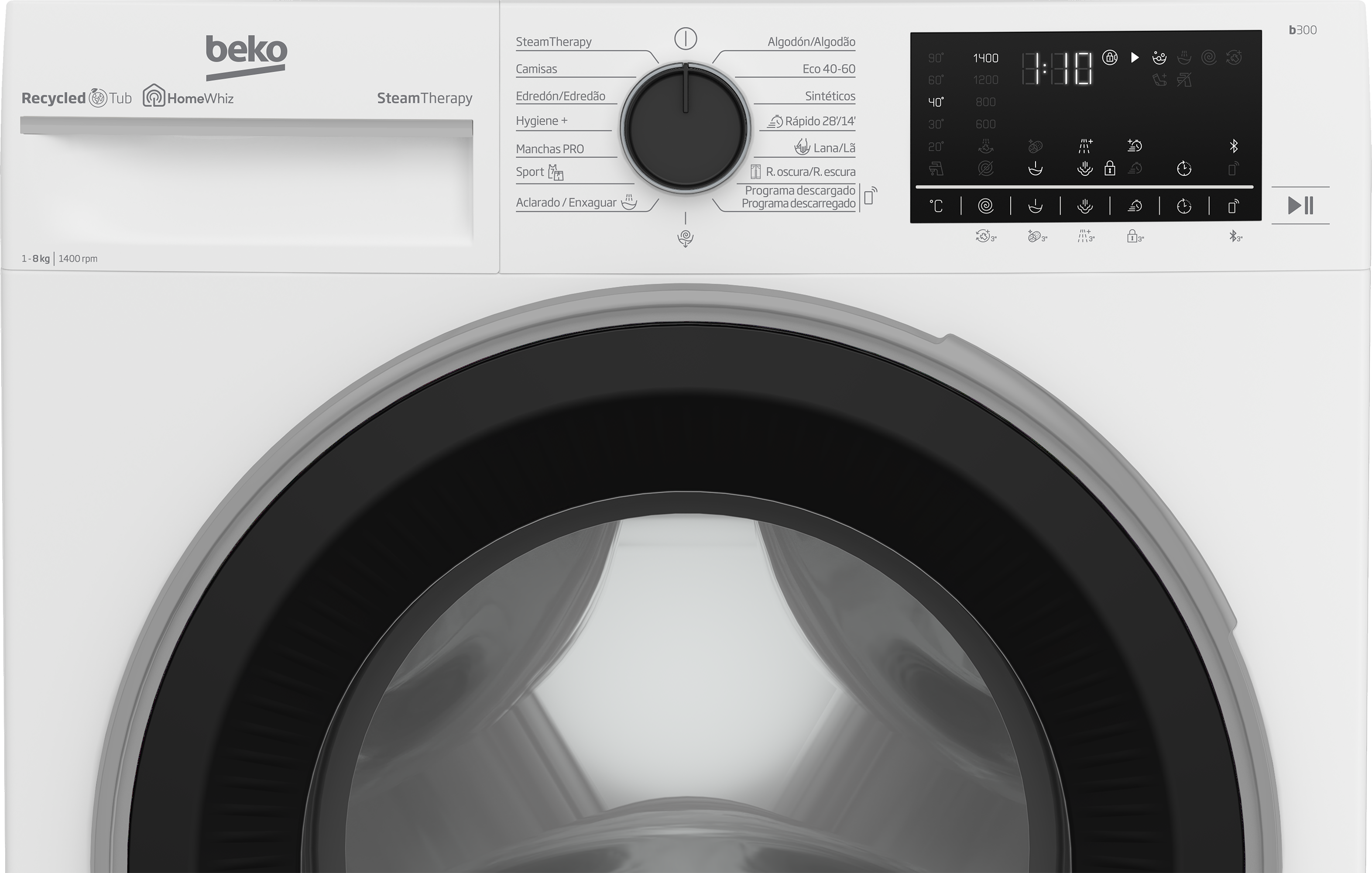 BEKO MAQUINA ROUPA 8KG 1400RT (A) B3WFT58415W
