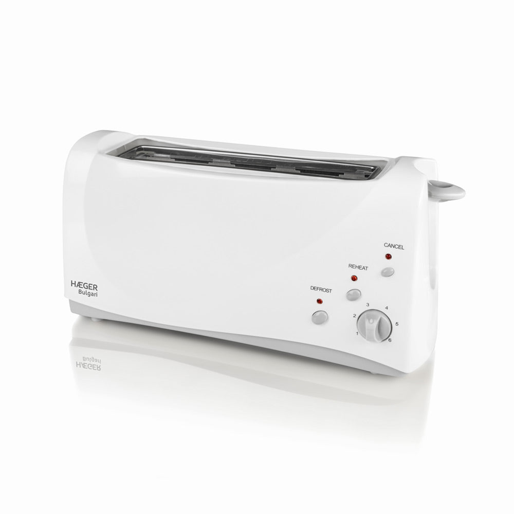 HAEGER TORRADEIRA 1000W 1 RANHURA EXTRA LARGA BRANCA TO100008A