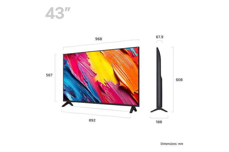 LG LED QNED 43" 4K SMARTTV WEBOS 3HDMI 1USB (E) 43QNED70A6A