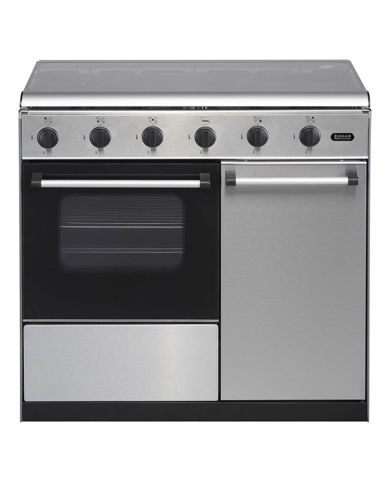 ZUMAN FOGAO 86X90X55CM 5GAS BUT PORTA BOTIJA INOX FQ52002X